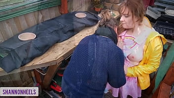 Please don’t say my phathers – squirting slut gets put in shed and ass fucked
