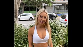 Blonde pornstar fucking with a fan